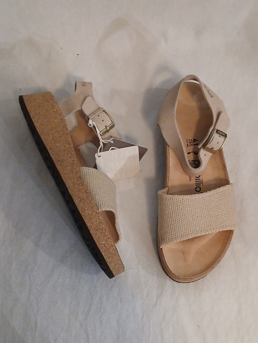 Papillio by Birkenstock Womens 10 Glenda Sandal Suede Leather-Textile Shoes Boho
